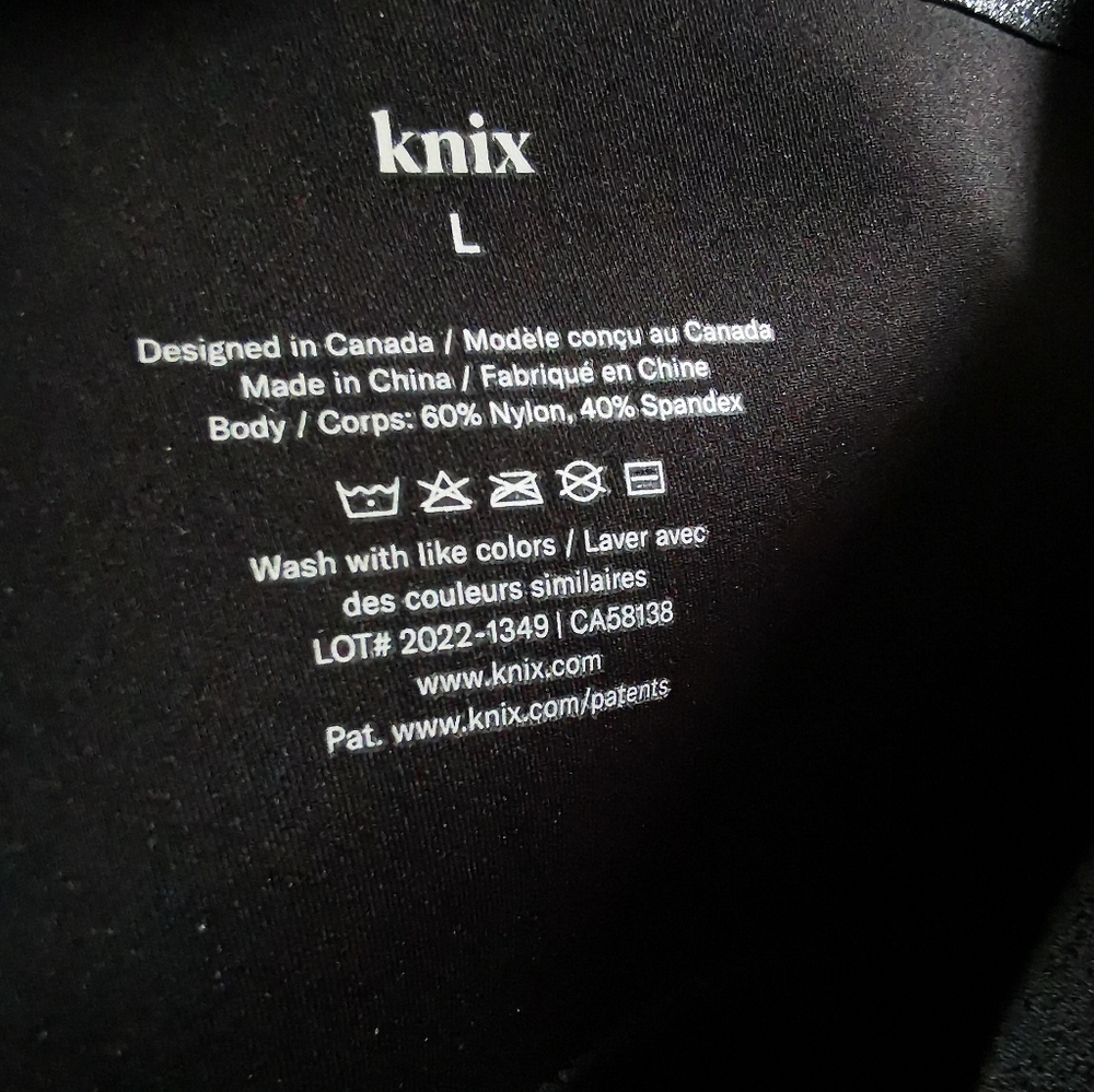 Knix faux leather black leggins size Large - Picture 11 of 11